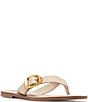 Color:Cream - Image 1 - Rays Leather Thong Sandals