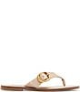 Color:Cream - Image 2 - Rays Leather Thong Sandals