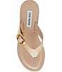Color:Cream - Image 5 - Rays Leather Thong Sandals