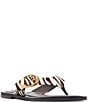 Color:Zebra - Image 1 - Rays-Z Zebra Print Haircalf Thong Sandals