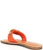 Color:Orange - Image 3 - Rebecka Leather Thong Flat Sandals