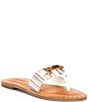 Color:White - Image 1 - Rebecka Raffia Thong Flat Sandals
