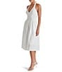 Steve Madden Ressi Eyelet Halter Neck Sleeveless Smocked Back Midi Dress, Color:White - Image 3