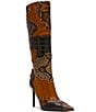 Steve Madden Revive Snake Print Patchwork Tall Boots - Image 1