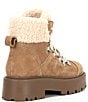 Color:Oatmeal - Image 2 - Reyen Suede Faux Shearling Cold Weather Lug Sole Platform Booties