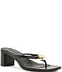 Steve Madden Rhylan Nappa Leather Block Heel Thong Sandals - Image 1
