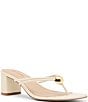 Steve Madden Rhylan Nappa Leather Block Heel Thong Sandals - Image 1