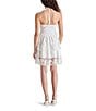 Color:White - Image 2 - Robyn Halter Neck Sleeveless Lace Ruffle Dress