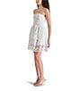 Color:White - Image 3 - Robyn Halter Neck Sleeveless Lace Ruffle Dress