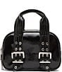 Steve Madden Roller Buckle Satchel Bag, Color:Black - Image 1