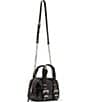 Steve Madden Roller Buckle Satchel Bag, Color:Black - Image 5