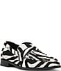 Steve Madden Ronie Zebra Print Haircalf Loafers - Image 1