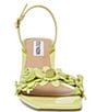 Color:Lime - Image 4 - Rosalea Patent Flower Slingback Dress Sandals