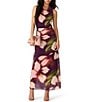 Steve Madden Rylen Floral Mesh High Neck Sleeveless Maxi Dress - Image 1