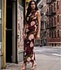 Steve Madden Rylen Floral Mesh High Neck Sleeveless Maxi Dress - Image 4