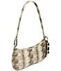 Steve Madden Sabine Snake Print Beaded Bag Charm Shoulder Bag - Image 4