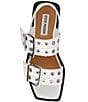 Color:White - Image 5 - Sandria Patent Oversized Buckle Sandals