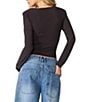Steve Madden Seline Boat Neck Long Sleeve Jersey Knit Top - Image 2