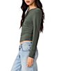 Steve Madden Seline Crew Neck Long Sleeve Jersey Knit Top - Image 3