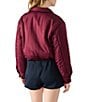 Steve Madden Selma Collared Long Sleeve Boxy Jacket, Color:Wine - Image 2