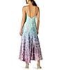 Steve Madden Sharmin Ombre Printed V-Neck Spaghetti Strap Sheath Maxi Dress, Color:Sugar Rush Ombre - Image 2
