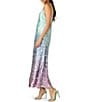 Steve Madden Sharmin Ombre Printed V-Neck Spaghetti Strap Sheath Maxi Dress, Color:Sugar Rush Ombre - Image 3