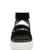 Color:Black - Image 4 - Shelle Stretch Strappy Platform Sandals