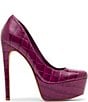Steve Madden Silene Croco Embossed Stiletto Platform Pumps - Image 2
