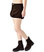 Steve Madden Simona Wide Wale Corduroy Bubble Hem Mini Skirt, Color:Demitasse - Image 3