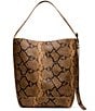 Steve Madden Snake Print Bucket Bag, Color:Brown Print - Image 1