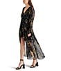 Color:Black - Image 3 - Sol V-Neck Long Sleeve Tiered Midi Dress