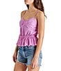 Color:Berry - Image 3 - Solange Sweetheart Neck Sleeveless Tank Top