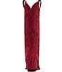 Color:Red - Image 3 - Sorvino Suede Foldover Knee High Western Boots