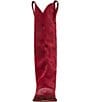 Color:Red - Image 4 - Sorvino Suede Foldover Knee High Western Boots