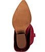 Color:Red - Image 6 - Sorvino Suede Foldover Knee High Western Boots