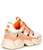 Color:Greige/Orange - Image 2 - Spectator Chunky Lace-Up Sneakers
