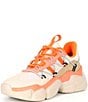 Color:Greige/Orange - Image 4 - Spectator Chunky Lace-Up Sneakers