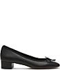 Steve Madden Steffi Leather Bow Block Heel Ballet Pumps - Image 2