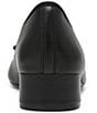 Steve Madden Steffi Leather Bow Block Heel Ballet Pumps - Image 3