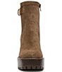 Steve Madden Summit Suede Buckle Hardware Platform Block Heel Booties - Image 4