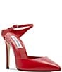Color:Red - Image 1 - Suspend Leather Pointed Toe Pumps