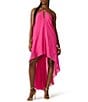 Steve Madden Suzanne Halter Shift Hi Low Maxi Dress - Image 1