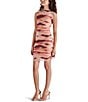 Color:Rosewater - Image 3 - Tamika Gradient Print Mesh Cowl Neck Ruched Sleeveless Dress