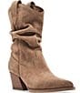 Color:Tan - Image 1 - Taos Suede Scrunched Western Boots