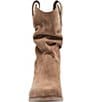 Color:Tan - Image 4 - Taos Suede Scrunched Western Boots