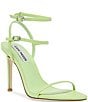 Color:Lime - Image 1 - Theresa Leather Stiletto Strappy Dress Sandals
