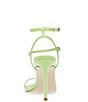 Color:Lime - Image 3 - Theresa Leather Stiletto Strappy Dress Sandals