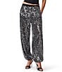 Steve Madden Tiffanee Sequin Elastic Waist Balloon Leg Pull-On Pants - Image 1