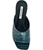 Steve Madden Trina Croco Embossed Kitten Heel Slide Sandals - Image 5