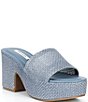 Steve Madden Trippy Crochet Platform Block Heel Slide Sandals - Image 1